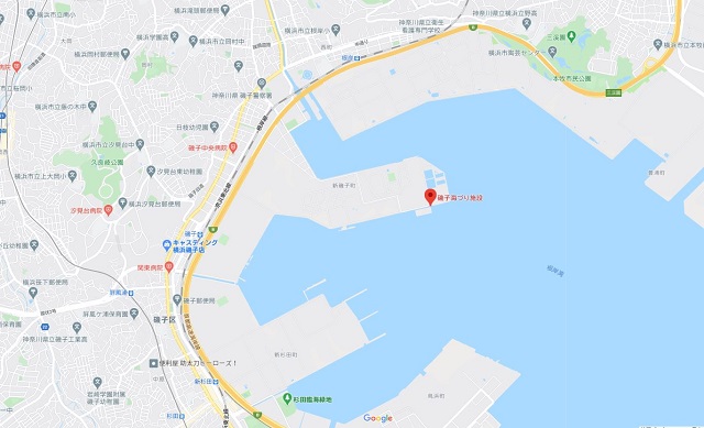 磯子海づり施設グーグルマップ